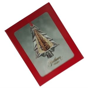 Gorham Christmas Tree Ornament Vintage VTG Gold Tone 3D